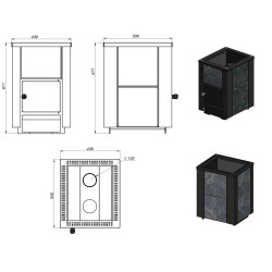 Печь для бани PKLE-12x T