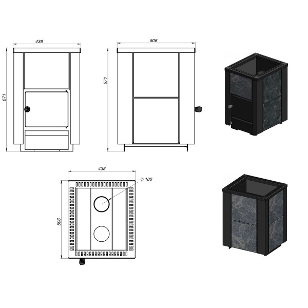 Печь для бани PKLE-12x T