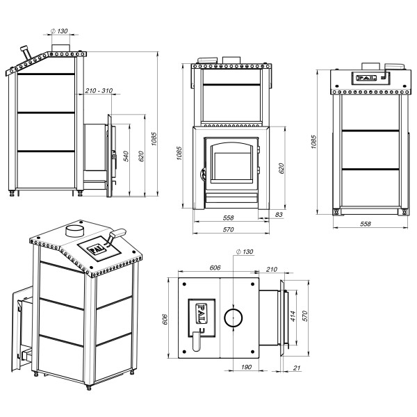 Печь для бани PKLV-20-3.5 S Печь для бани PKLV-20-3.5 S