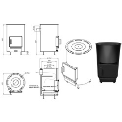 Печь буржуйка PAL PO-K