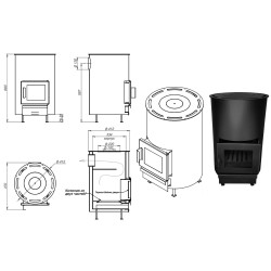 Печь буржуйка PAL PO-K-S