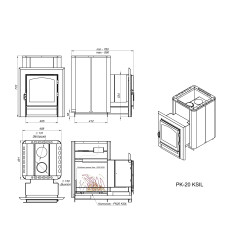 Печь для бани PK-20 KSIL anthracite