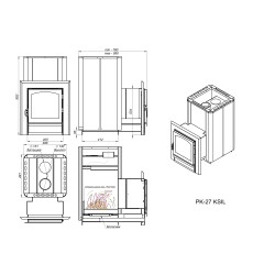 Печь для бани PK-27 KSIL anthracite