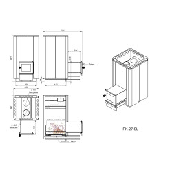 Печь для бани PK-27 SL anthracite