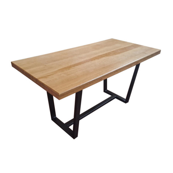 Стол дубовый Loft 1.6х0.8 м, ножки металлические трапеция Стол дубовый Loft 1.6х0.8 м, ножки металлические трапеция