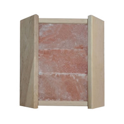 Ограждение для светильника угловое с гималайской солью, ольха