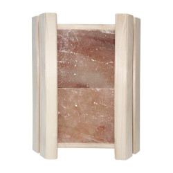 Ограждение для светильника угловое с гималайской солью, липа 45 см