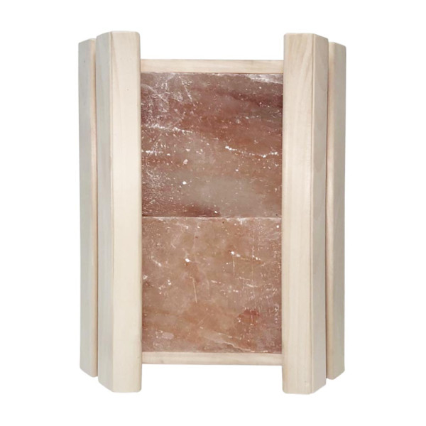 Ограждение для светильника угловое с гималайской солью, липа 45 см