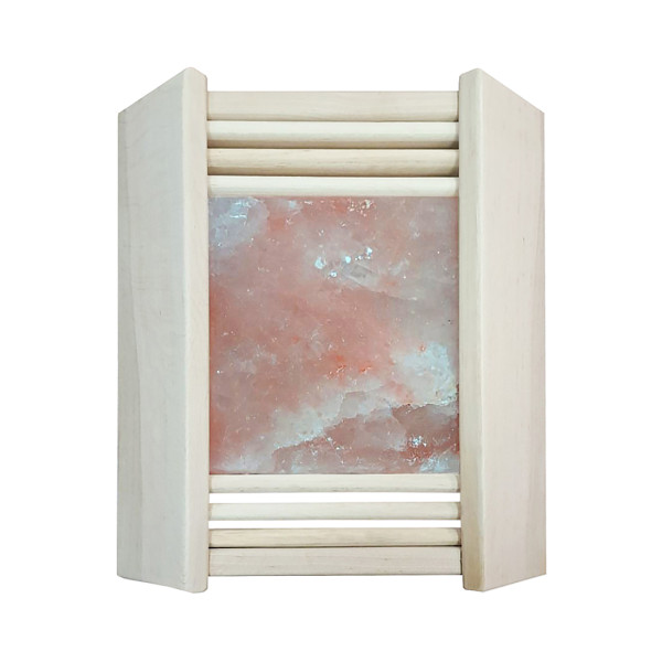 Ограждение для светильника угловое с гималайской солью 20*20, липа