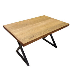 Стол дубовый Modern 1.3х0.9 м с металлическими ножками