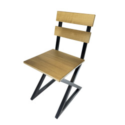 Стул дубовый Loft с металлическими ножками