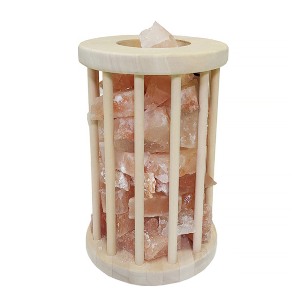 Светильник соляной в деревянном корпусе