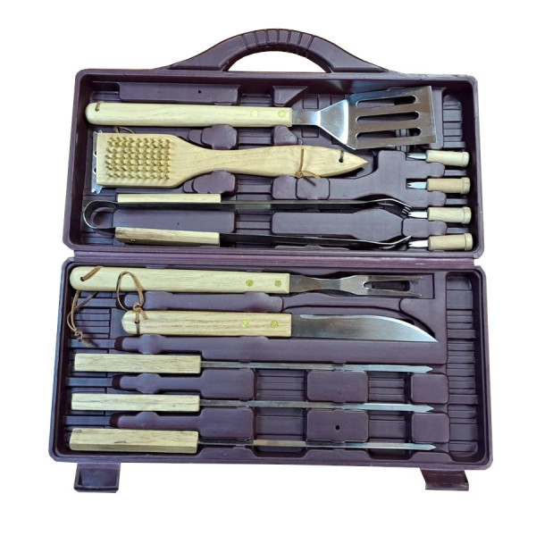 Портфель с аксессуарами для гриля 12 инструментов Портфель с аксессуарами для гриля 12 инструментов