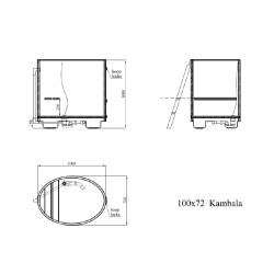 Бочка-купель Blumenberg 336 л, 100*72 см