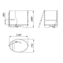 Бочка-купель Blumenberg 406 л, 110*77 см