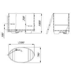 Бочка-купель Blumenberg 483 л, 130*79 см