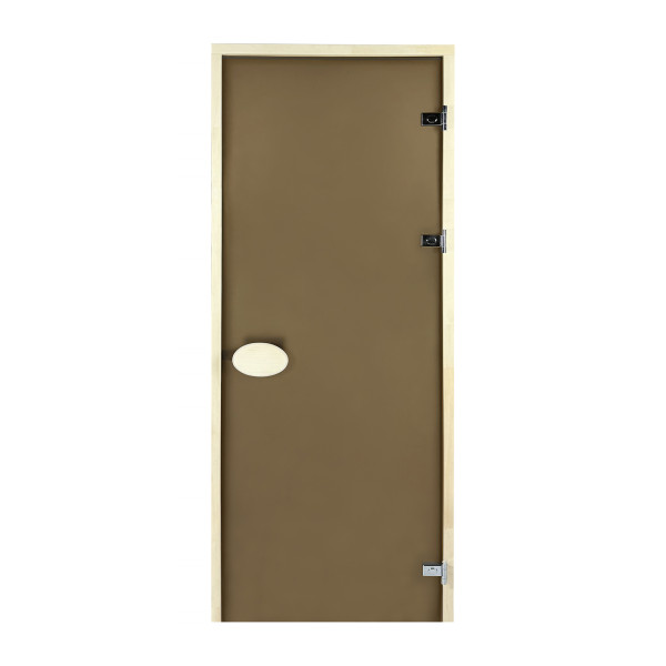 Двери для сауны PAL 80*200 см матовая бронза 8 мм