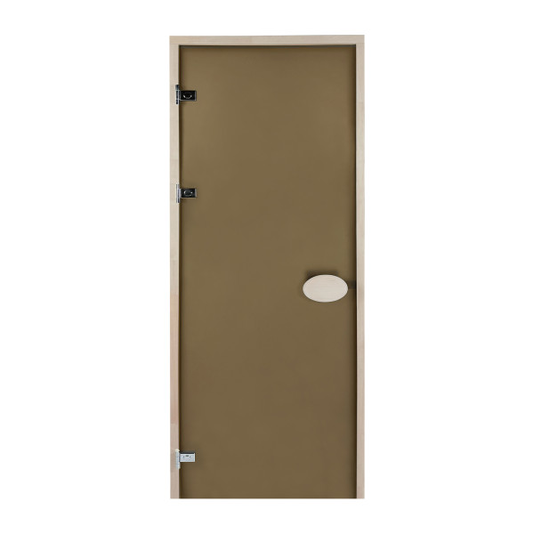 Двери для сауны PAL 80*208 см матовая бронза 8 мм ясень