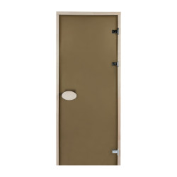 Двери для сауны PAL 80*208 см матовая бронза 8 мм ясень