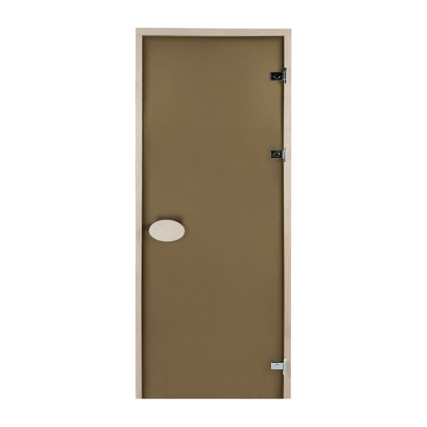 Двери для сауны PAL 80*208 см матовая бронза 8 мм ясень