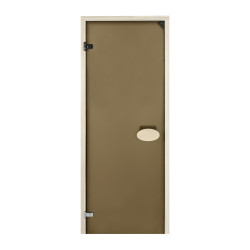 Двери для сауны PAL 70*190 см матовая бронза 8 мм