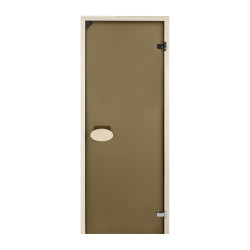 Двери для сауны PAL 70*190 см матовая бронза 8 мм