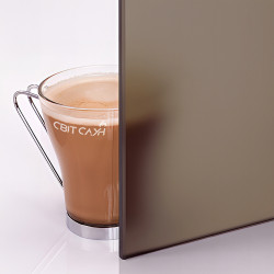 Двери для сауны PAL 70*190 см матовая бронза 8 мм