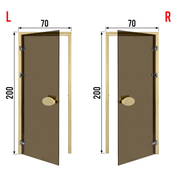 Двери для сауны PAL 70*200 см бронза 8 мм Двери для сауны PAL 70*200 см бронза 8 мм