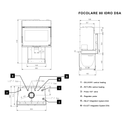 Каминная топка La Nordica FOCOLARE 80 CRYSTAL IDRO D.S.A.
