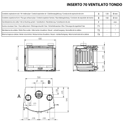Каминная топка La Nordica INSERTO 70 VENTILATO TONDO
