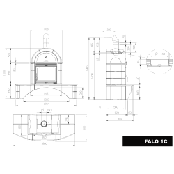 Печь La Nordica FALO 1C Yellow Bench Sand