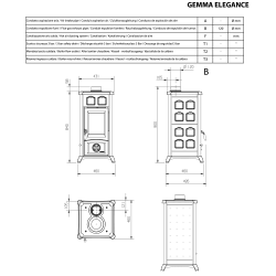 Печь La Nordica GEMMA Elegance Bordeaux