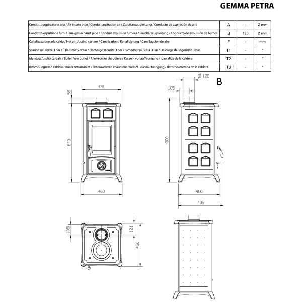 Печь La Nordica GEMMA Natural Stone