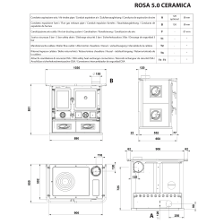 Печь La Nordica ROSA 5.0 CERAMICA Liberty Panna