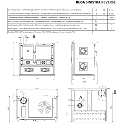 Печь La Nordica ROSA SINISTRA REVERSE Natural Stone