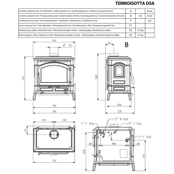 Печь La Nordica TERMOISOTTA DSA Anthracite Black