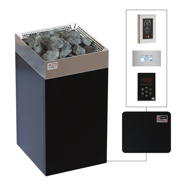 Электрокаменка Sawo NORDEX PRO BLACK NRN-PRO-90NS-BL-Z Электрокаменка Sawo NORDEX PRO BLACK NRN-PRO-90NS-BL-Z