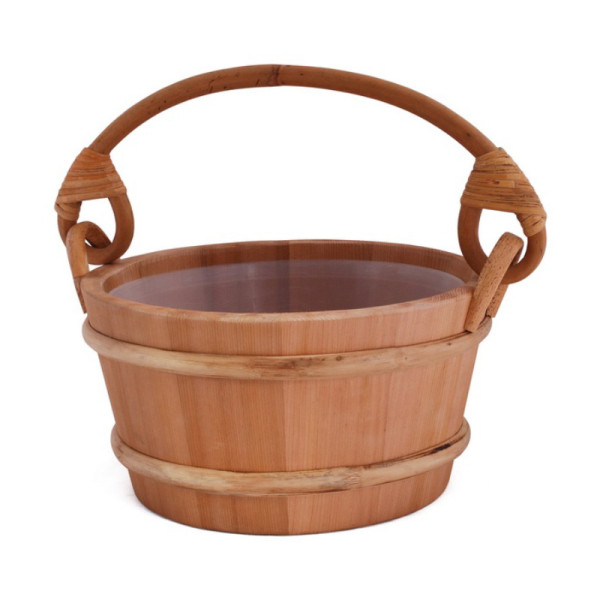 Ведро для сауны с пластиковой вставкой 9 л кедр Sawo 300-HD