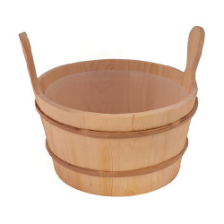 Шайка для сауны с пластиковой вставкой 9 л сосна Sawo 300-TP