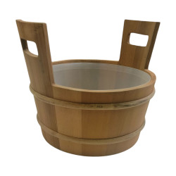 Шайка для сауны с пластиковой вставкой 9 л кедр Sawo 301-D