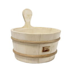 Шайка для сауны с пластиковой вставкой 4 л осина Sawo 340-A