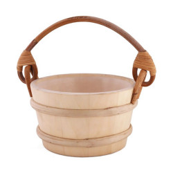 Ведро для сауны с пластиковой вставкой 4 л осина Sawo 341-A