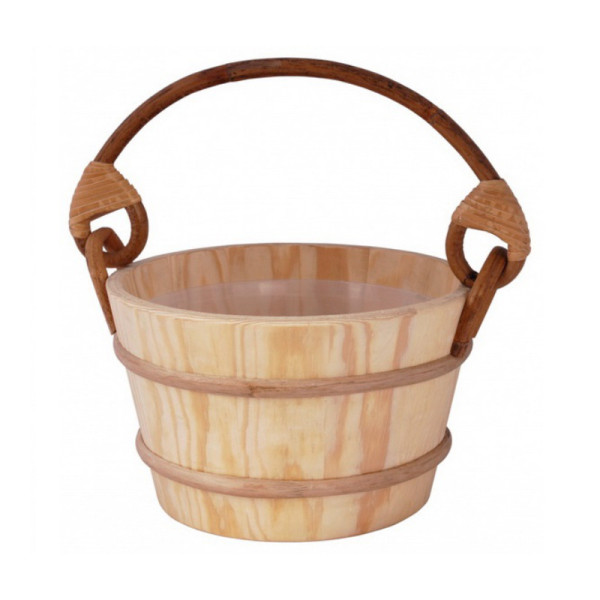 Ведро для сауны с пластиковой вставкой 4 л сосна Sawo 341-Р