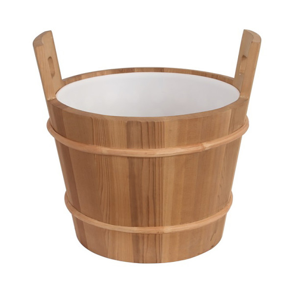 Таз для сауны с пластиковой вставкой 18 л кедр Sawo 383-D