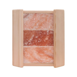 Ограждение для светильника угловое с гималайской рваной солью, кедр