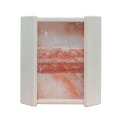 Ограждение для светильника угловое с гималайской рваной солью, липа