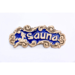 Табличка декоративная Sauna - Синий хрусталь