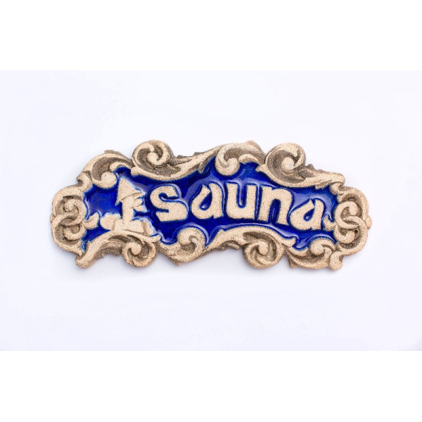 Табличка декоративная Sauna - Синий хрусталь