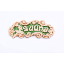 Табличка декоративная Sauna - Зеленый хрусталь