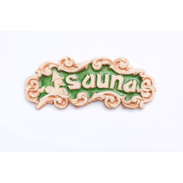 Табличка декоративная Sauna - Зеленый хрусталь